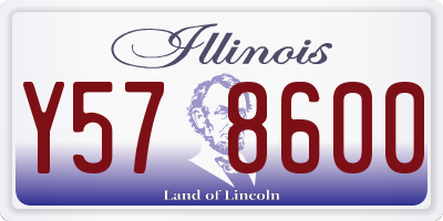IL license plate Y578600