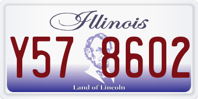 IL license plate Y578602