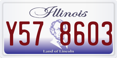 IL license plate Y578603