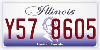 IL license plate Y578605