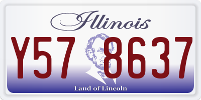IL license plate Y578637