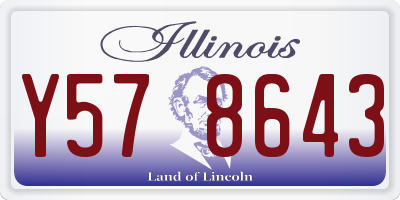 IL license plate Y578643