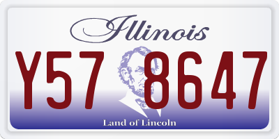 IL license plate Y578647
