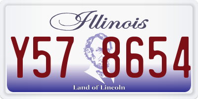 IL license plate Y578654