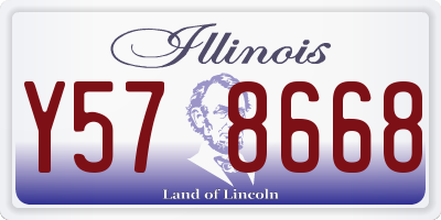 IL license plate Y578668