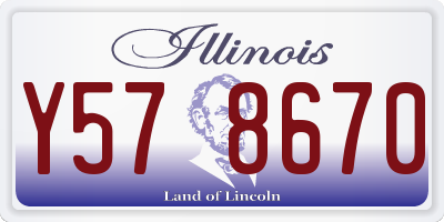 IL license plate Y578670