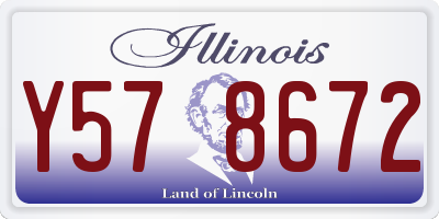 IL license plate Y578672