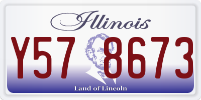 IL license plate Y578673