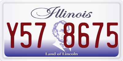 IL license plate Y578675