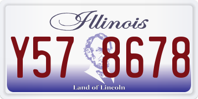IL license plate Y578678