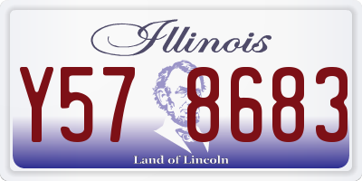IL license plate Y578683