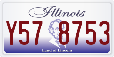 IL license plate Y578753