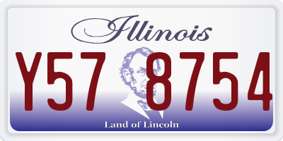 IL license plate Y578754