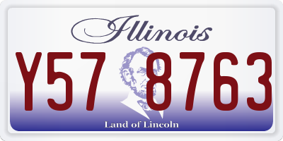 IL license plate Y578763