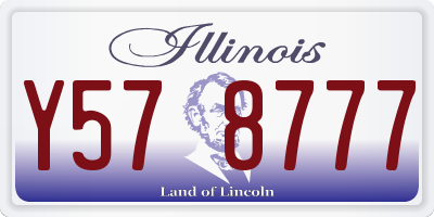 IL license plate Y578777