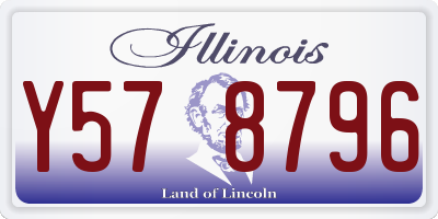 IL license plate Y578796