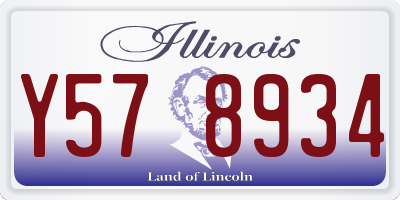 IL license plate Y578934