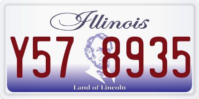 IL license plate Y578935