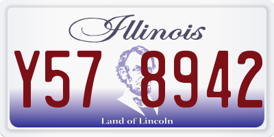 IL license plate Y578942