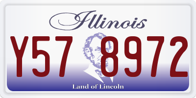IL license plate Y578972