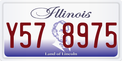 IL license plate Y578975