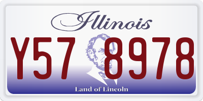 IL license plate Y578978