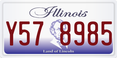 IL license plate Y578985