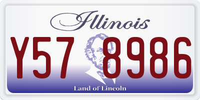 IL license plate Y578986