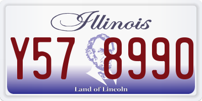 IL license plate Y578990