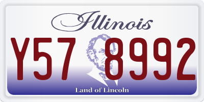 IL license plate Y578992