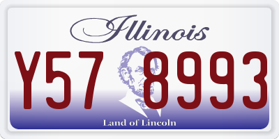 IL license plate Y578993