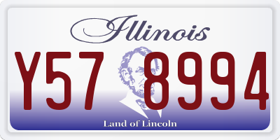 IL license plate Y578994