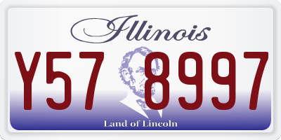 IL license plate Y578997