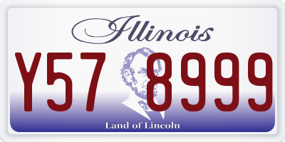 IL license plate Y578999