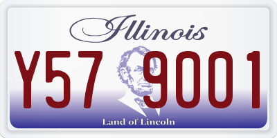 IL license plate Y579001