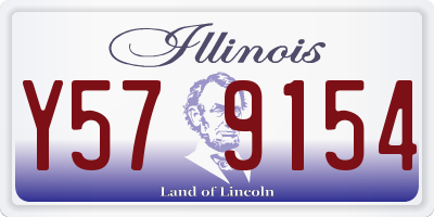 IL license plate Y579154