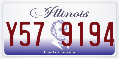 IL license plate Y579194