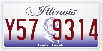 IL license plate Y579314