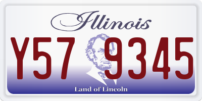 IL license plate Y579345