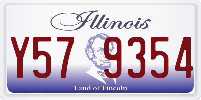 IL license plate Y579354