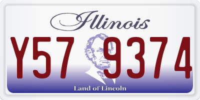 IL license plate Y579374