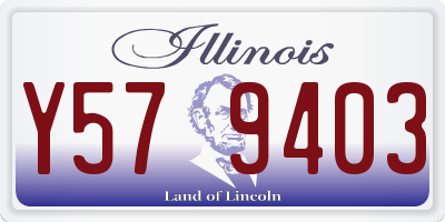 IL license plate Y579403