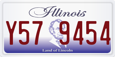 IL license plate Y579454