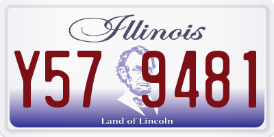 IL license plate Y579481