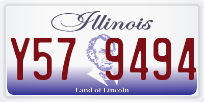 IL license plate Y579494