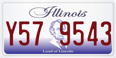 IL license plate Y579543