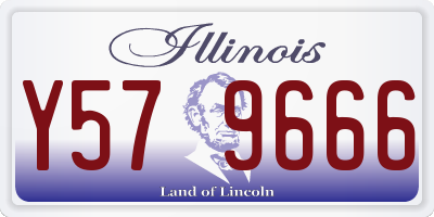 IL license plate Y579666