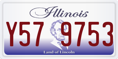 IL license plate Y579753
