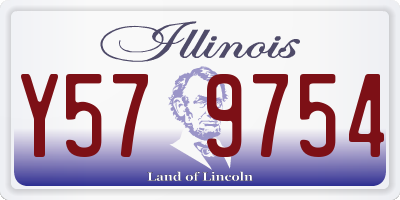 IL license plate Y579754