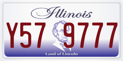 IL license plate Y579777